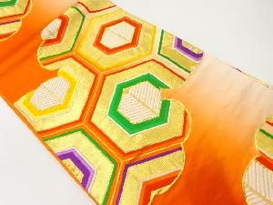 アンティーク　雲に亀甲模様織出し袋帯（材料）